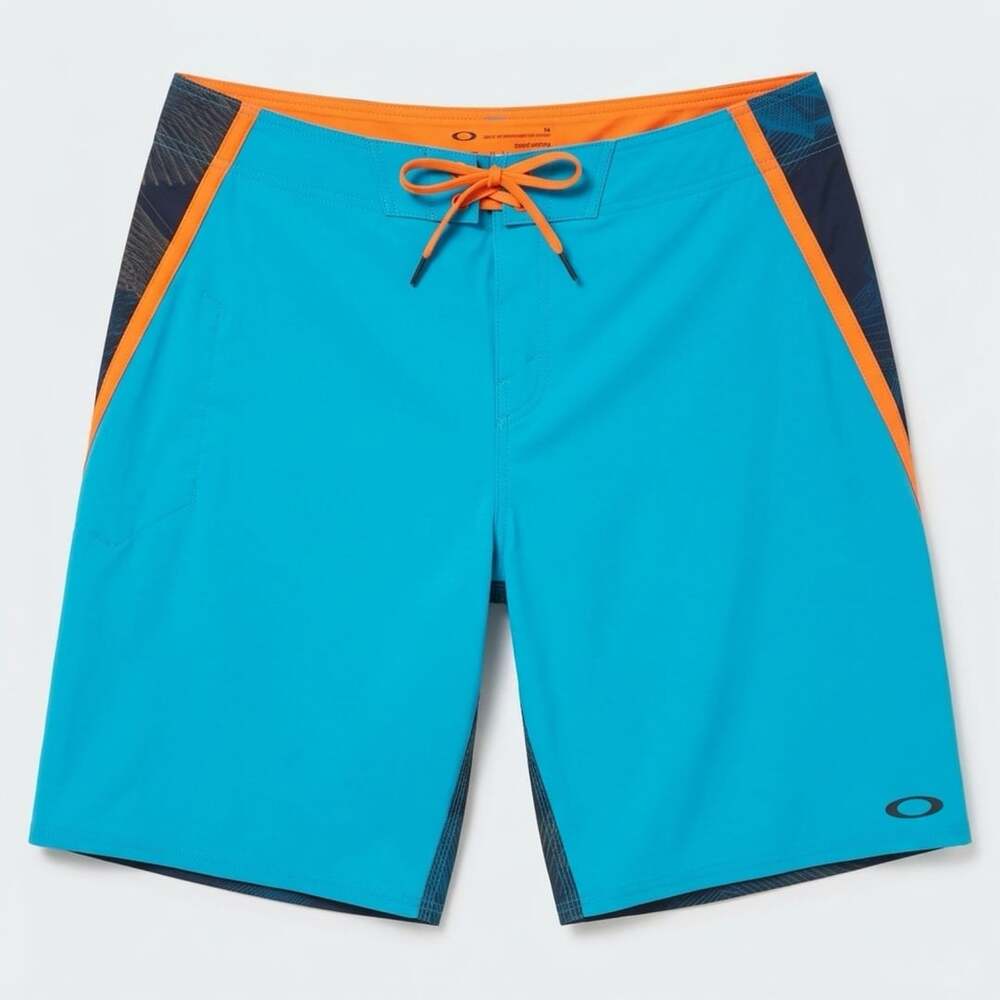 Oakley Boardshorts Size 38 Blue Orange Regular Fit Surf Swim Trunks